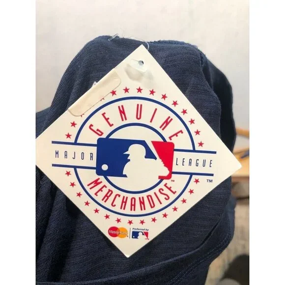 Atlanta Braves Long Sleeve Shirt MLB Baseball Logo Navy Blue Adult Small S NWT - Picture 4 of 8